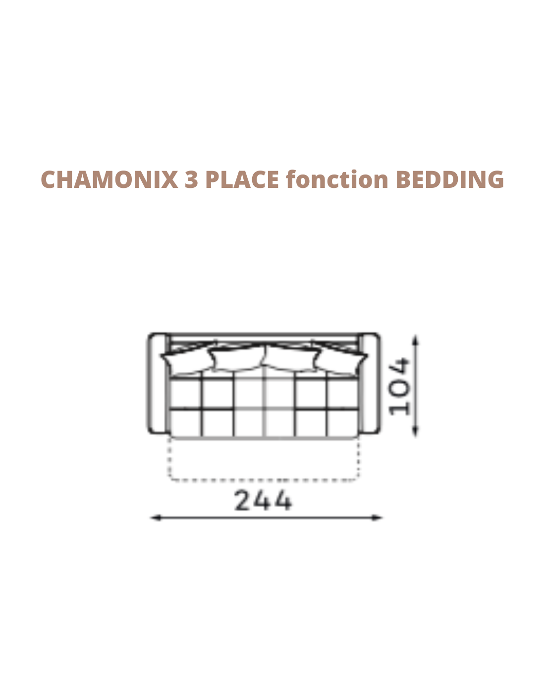chamonix 3 places bedding