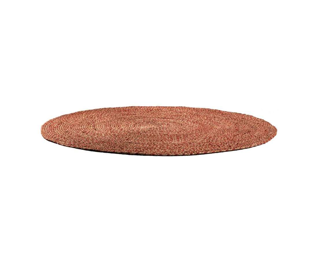 Tapis rond Eliott vue de coté marmelade