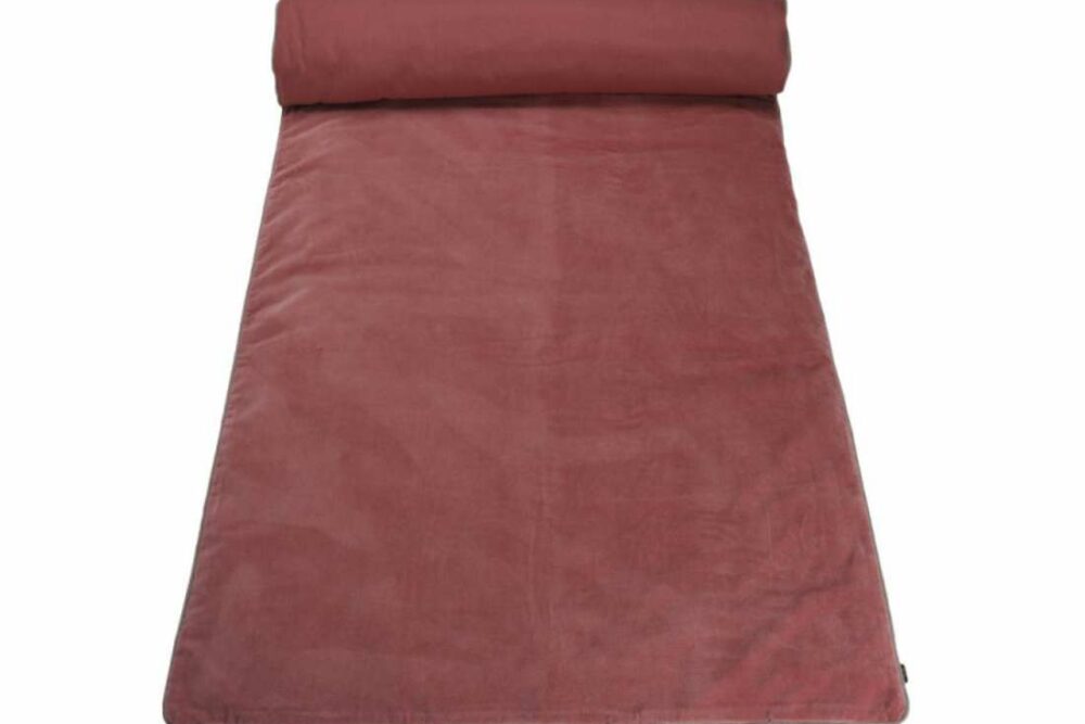 Housse d'édredon- velour new dehli bois de rose