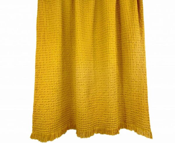 plaid en coton recyclé 130/200 safran