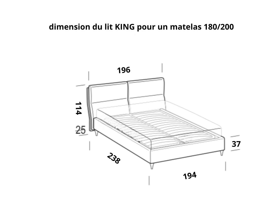 dimension lit king 180