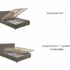 lit coffre JEAN ouverture horizontale. lit coffre ouvert