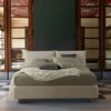 lit coffre JEAN vue de face. lit coffre beige 160